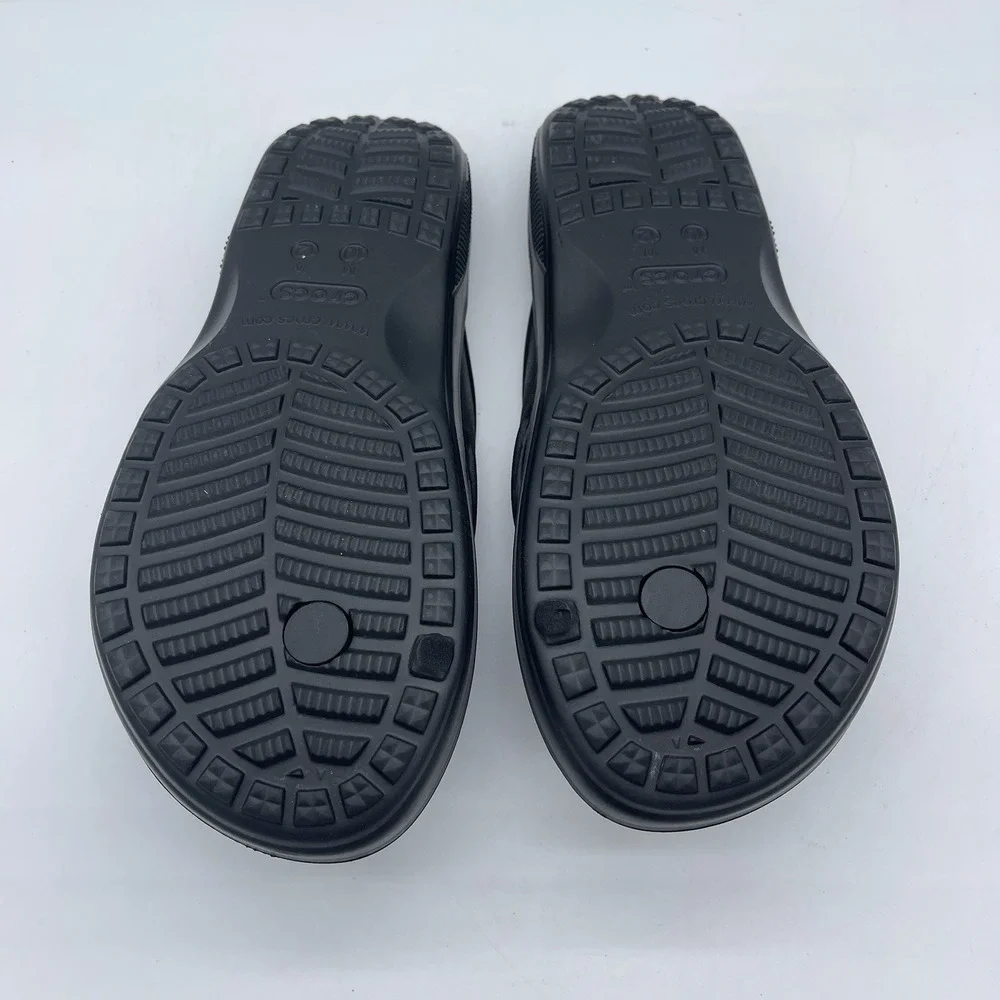 Crocs Baya II Flip Men's Size 10 Flip Flop Sandals 208192 Black Slip On Shoes